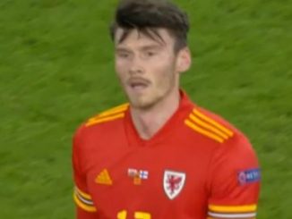 Kieffer Moore got Wales' 3rd, heading home from a Daniel James cross with six minutes to play